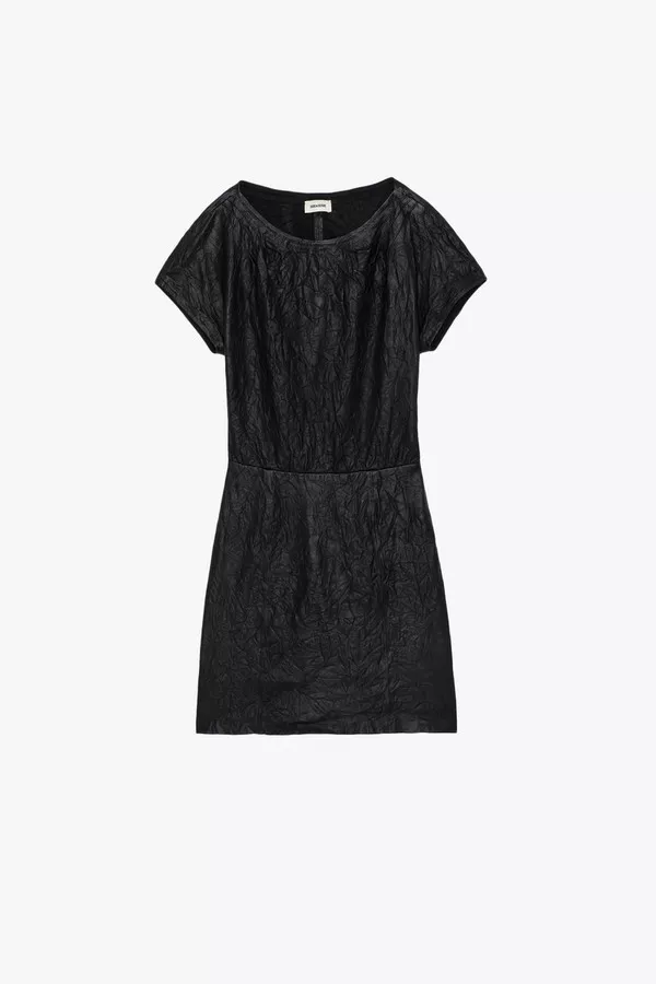 Rexa Crinkled Leather Dress by Zadig & Voltaire at THE MILE