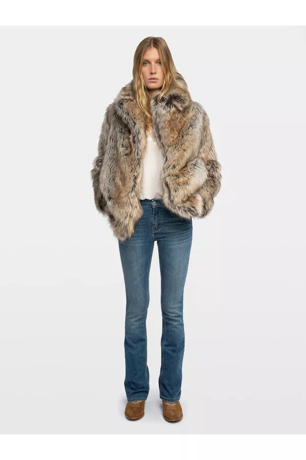 ファッション通販店 ZADIG & VOLTAIRE グリーンレオパード柄のフェイク