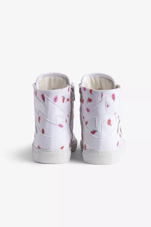 Zv1747 High Flash Lips Sneakers by Zadig & Voltaire at THE MILE