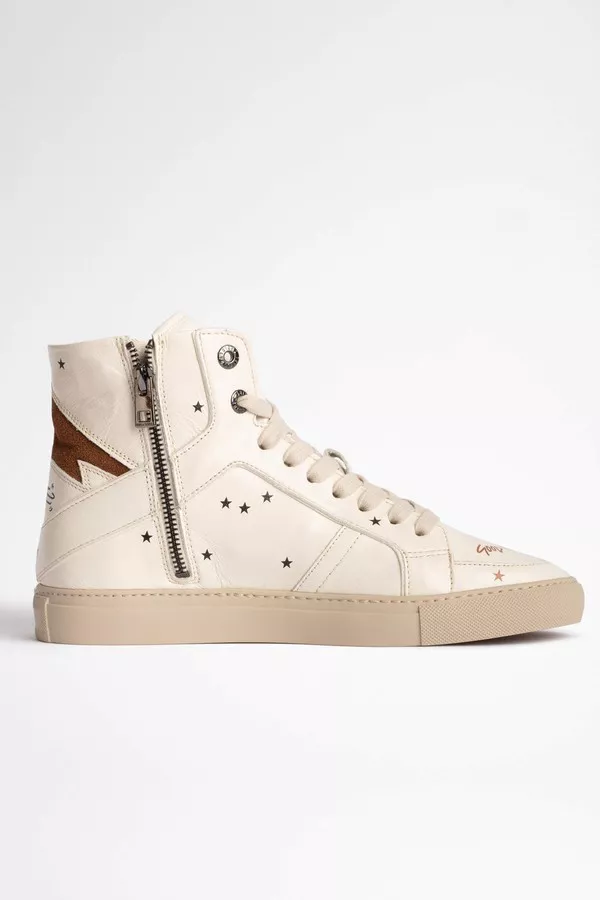 Zv1747 High Flash Crush Sneakers Leather by Zadig & Voltaire at