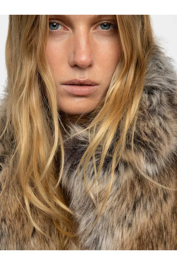 Faune Faux Fur Short Coat by Zadig & Voltaire at THE MILE