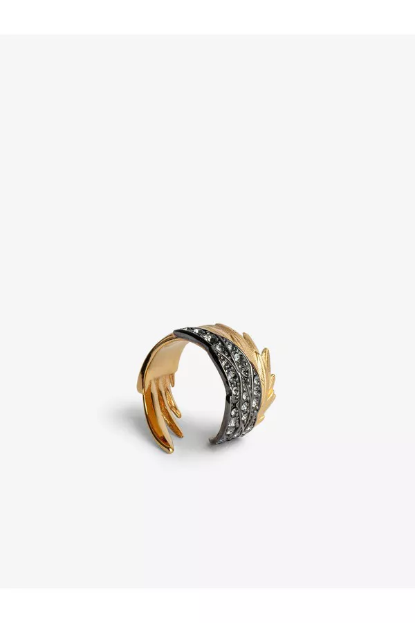 Zadig&Voltaire クリスタル リング Zadig & Voltaire Rock Crystal-embellished Ring In Black