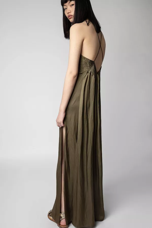 rayonne satin dress Zadig&voltaire Rayonne Satin Maxi Dress