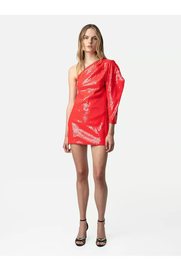 zadig and voltaire sequin dress NWT Zadig & Voltaire Roysse Sequin Silk Trim Mini Dress