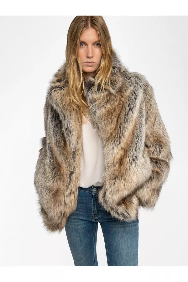 Faune Short Faux Fur Coat by Zadig & Voltaire at THE MILE